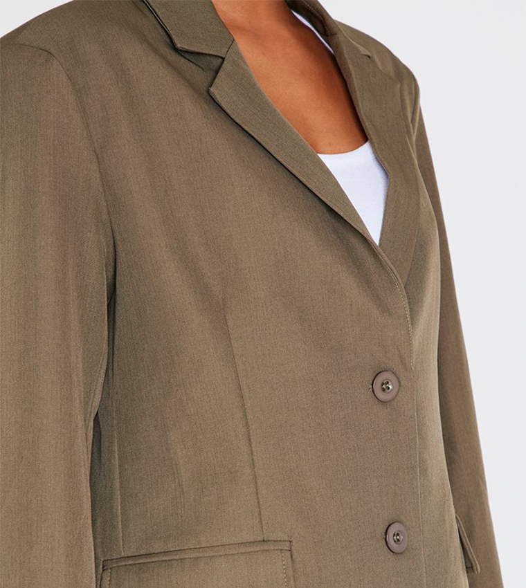 Seam Detail Structured Oversized Blazer
