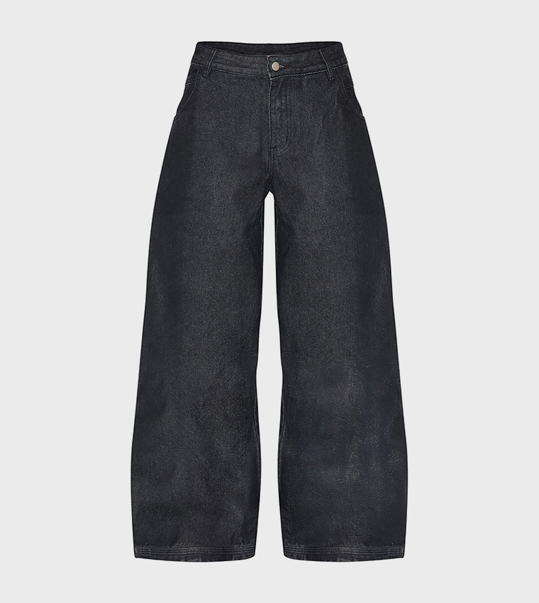 Seam Detail Low Rise Baggy Jeans