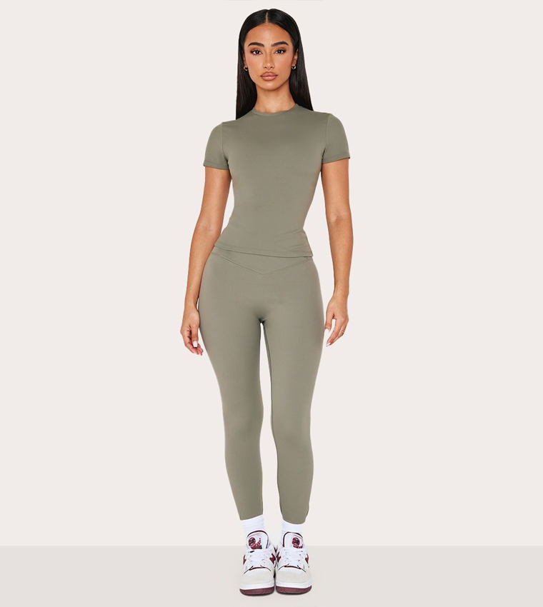 Petite Sculpt Longline Short Sleeves Top