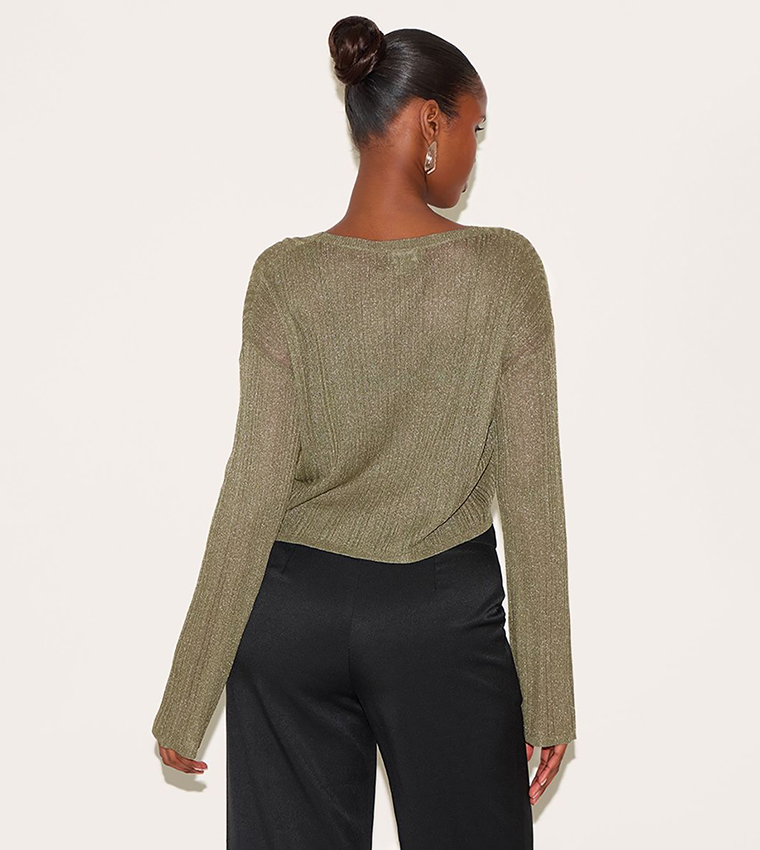 Sheer Knitted Oversized Top