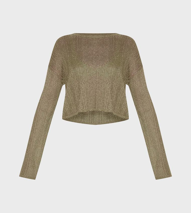 Sheer Knitted Oversized Top