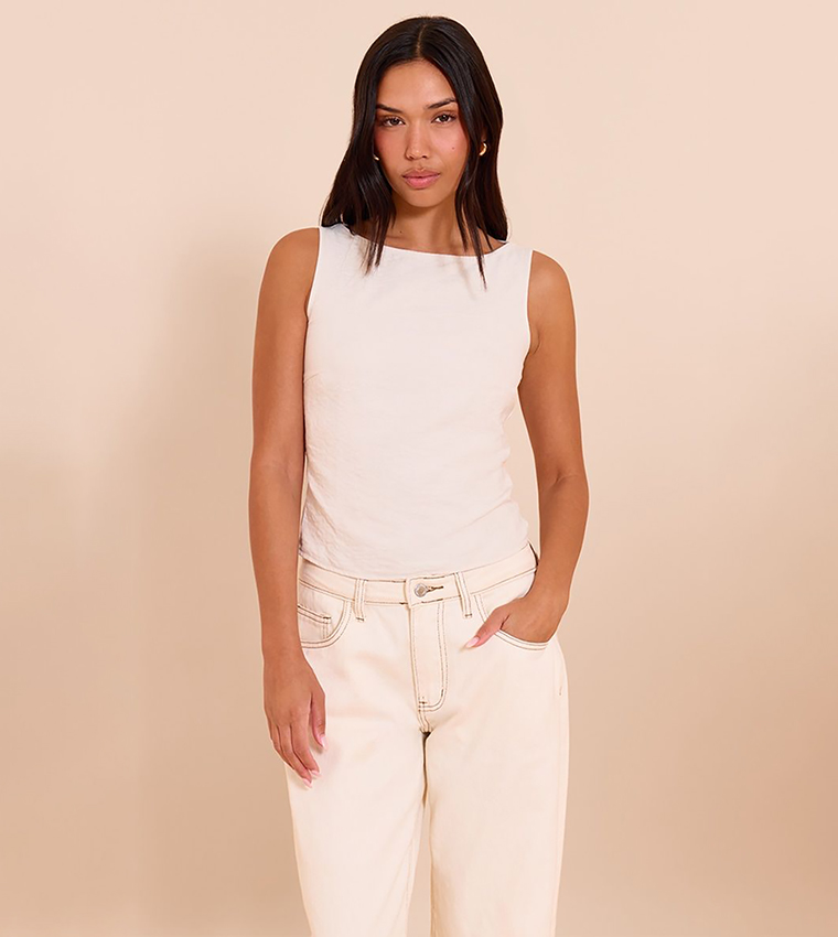 Faux Suede Sleeveless Top