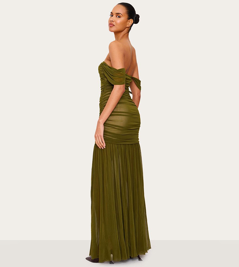 فستان ماكسي شبكي 