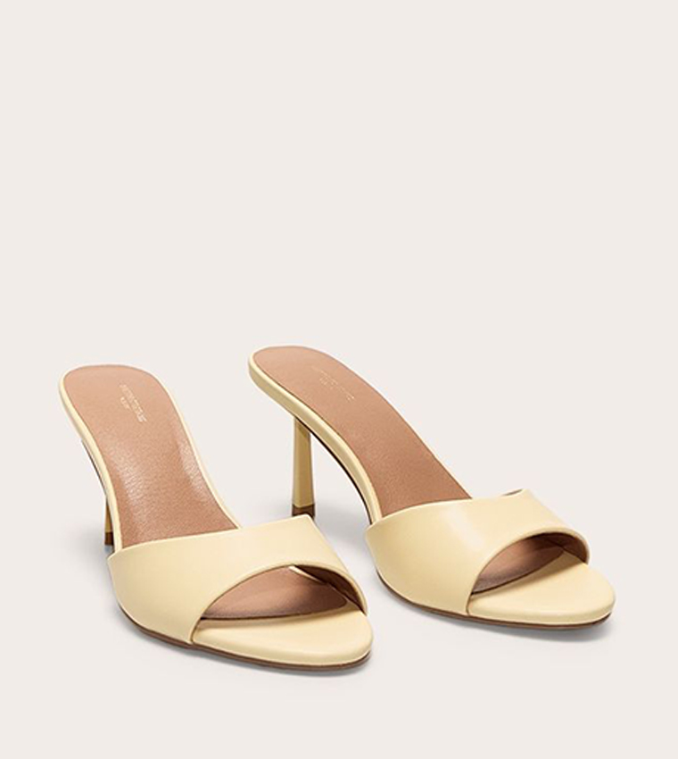 Wide Fit Mid Stiletto Heel Sandals