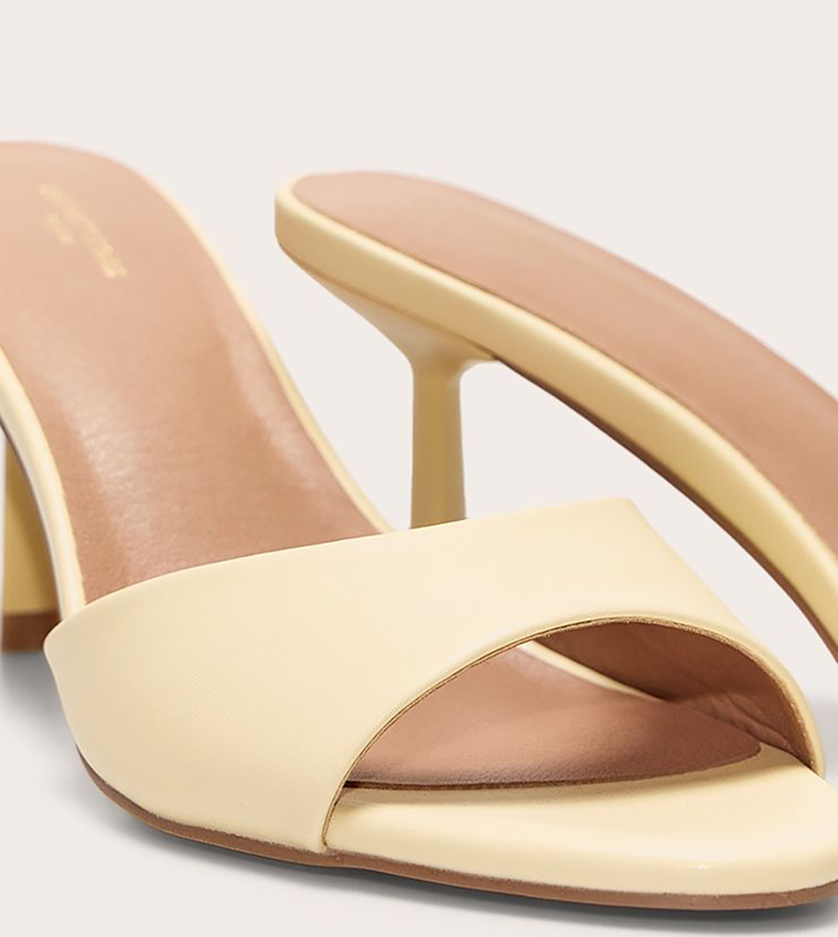 Wide Fit Mid Stiletto Heel Sandals