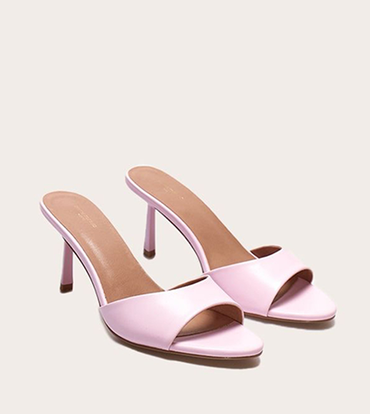 Wide Fit Mid Stiletto Heel Sandals