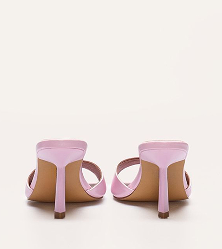 Wide Fit Mid Stiletto Heel Sandals