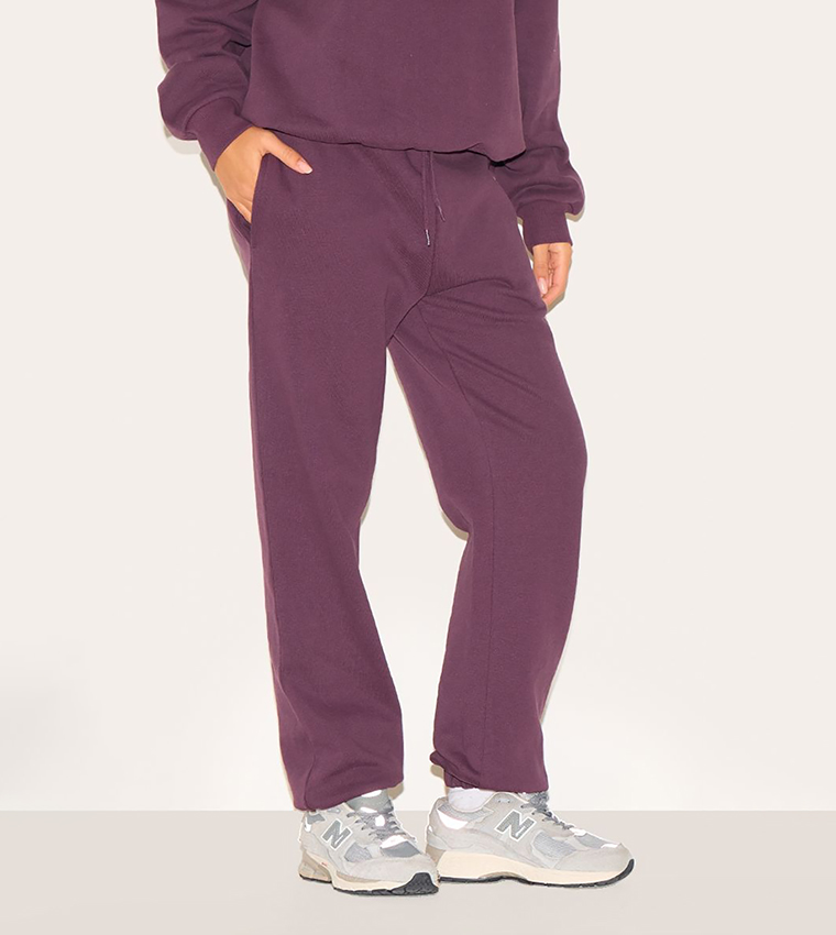 Buy PrettyLittleThing Premium Cuffed Joggers In Purple 6thStreet