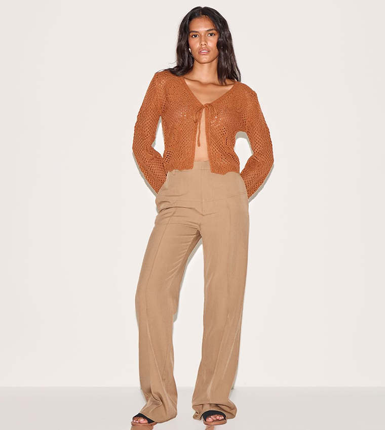 Crochet Tie Front Cardigan