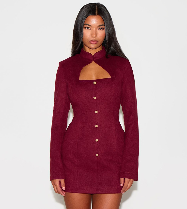 turtleneck long sleeve long dress Ulla Johnson Ida Long Sleeve Turtleneck Maxi Dress