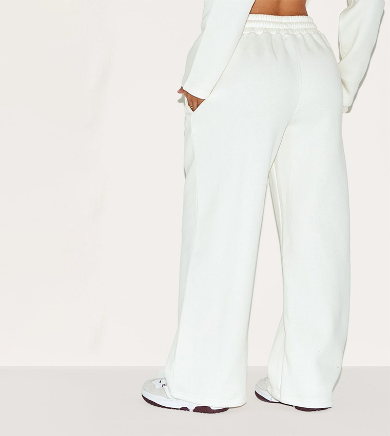 Petite Drawstring Waist Wide Leg Sweatpants