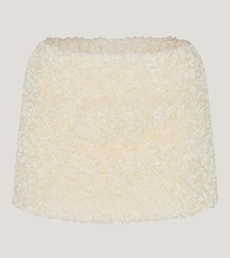 Confetti Appliqued Textured Mini Skirt