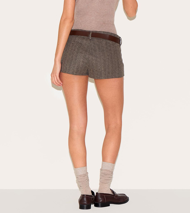 Striped Woven Mini Shorts