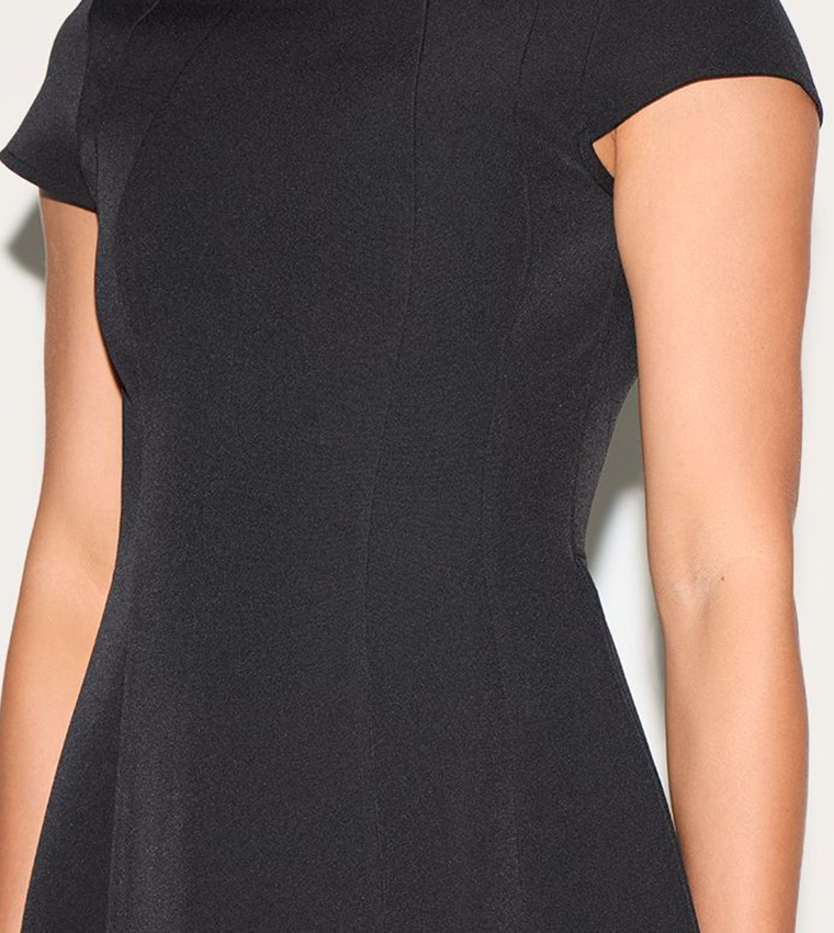 Tall High Neck Cinched Mini Dress