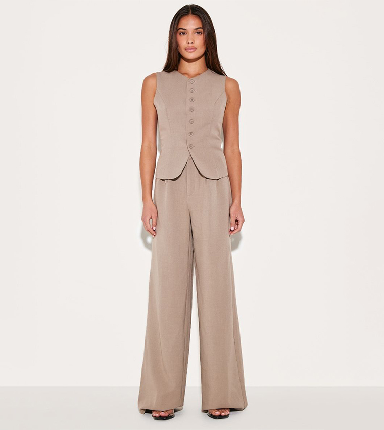 Solid Sleeveless Waistcoat