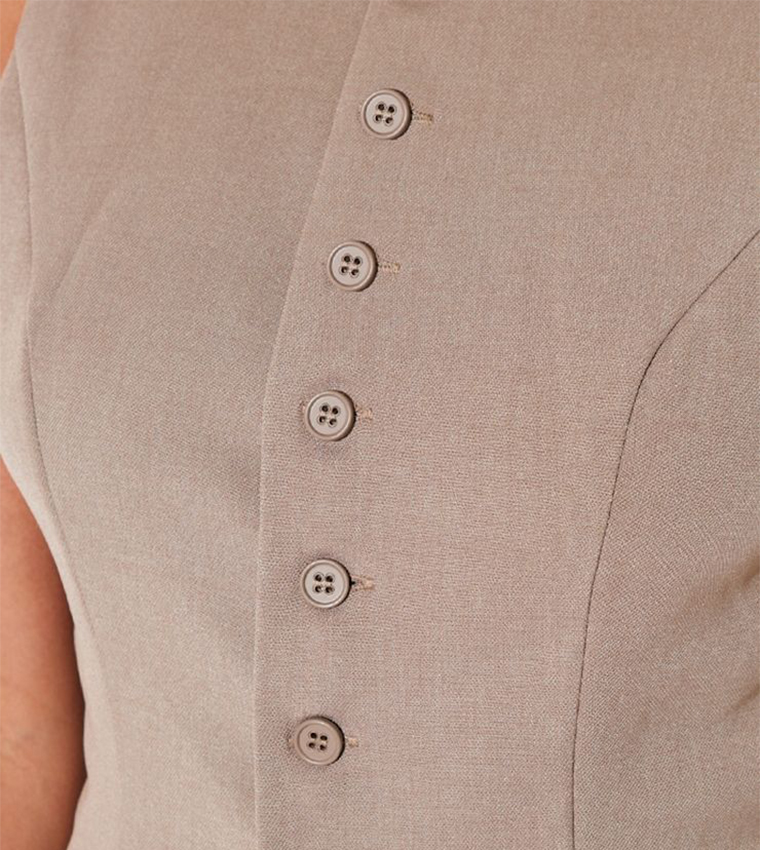 Solid Sleeveless Waistcoat