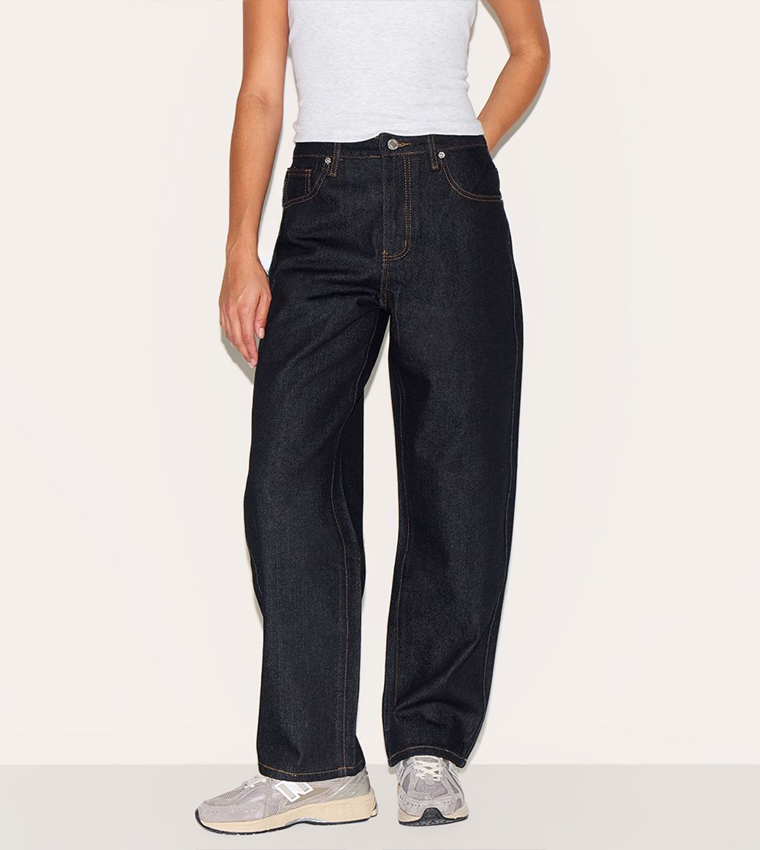 Petite High Waist Boyfriend Fit Jeans