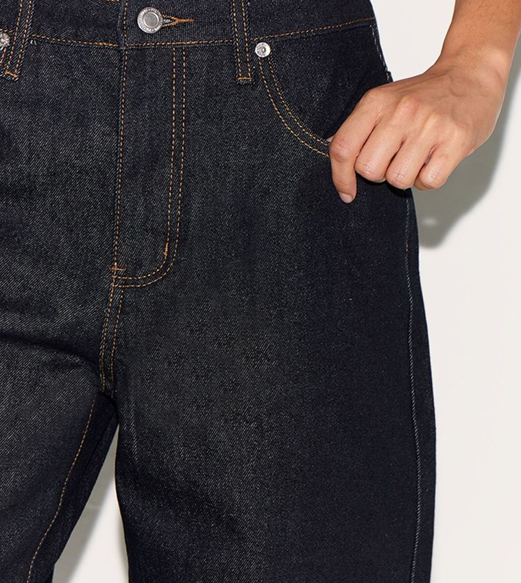 Petite High Waist Boyfriend Fit Jeans