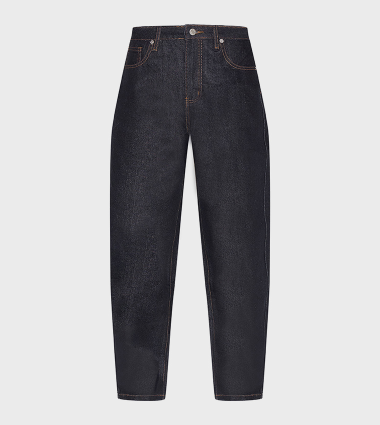 Petite High Waist Boyfriend Fit Jeans