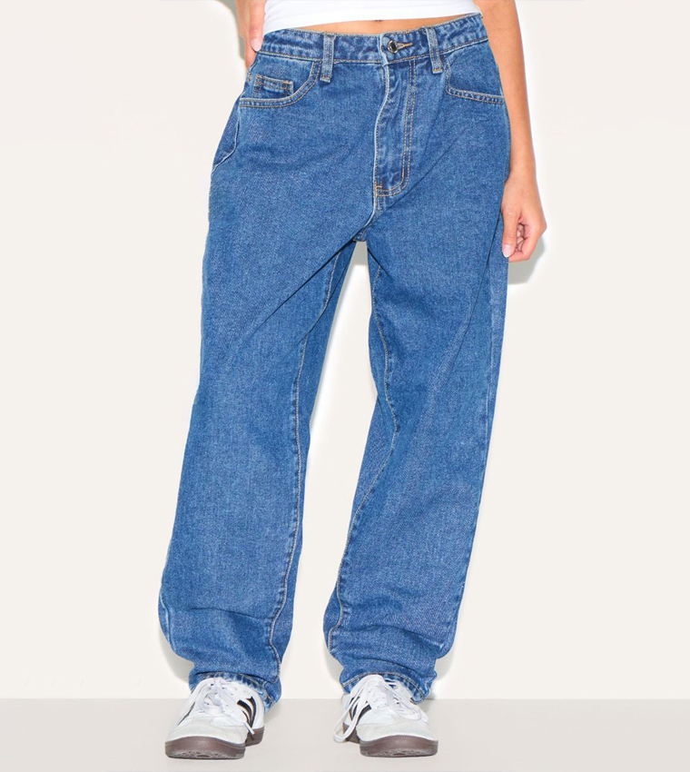 Petite High Waist Mom Fit Jeans