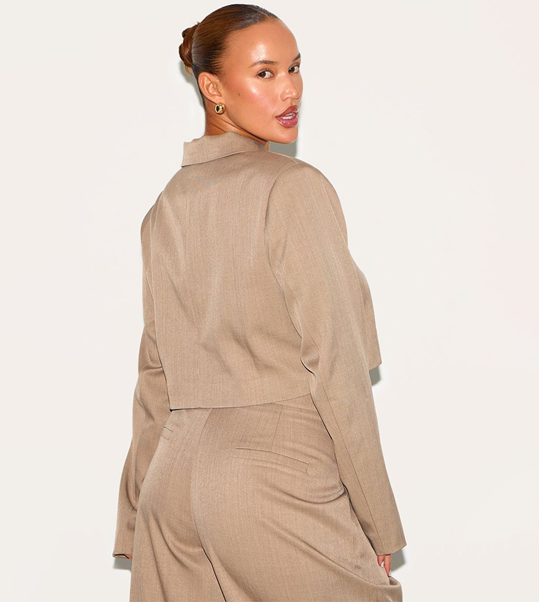 Curve Long Sleeves Crop Blazer