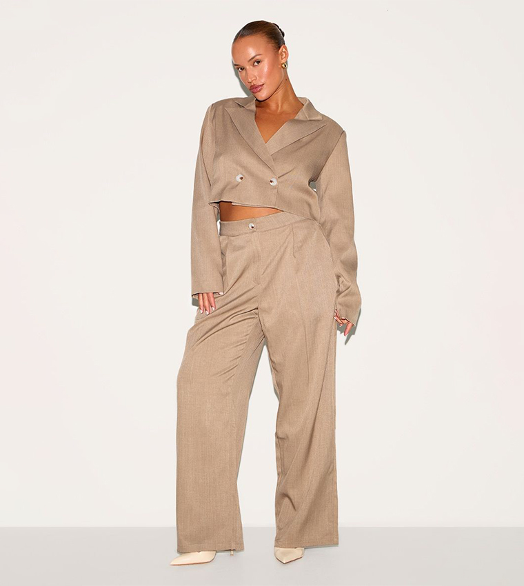 Curve Long Sleeves Crop Blazer