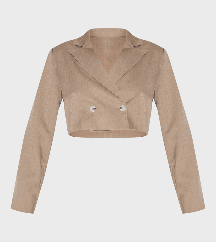 Curve Long Sleeves Crop Blazer