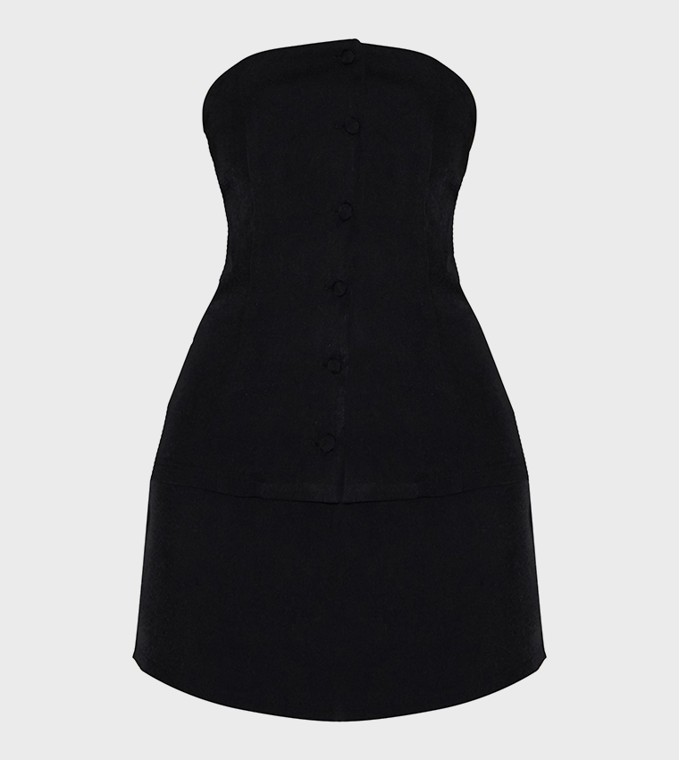 Bandeau Waistcoat Detail Bodycon Dress