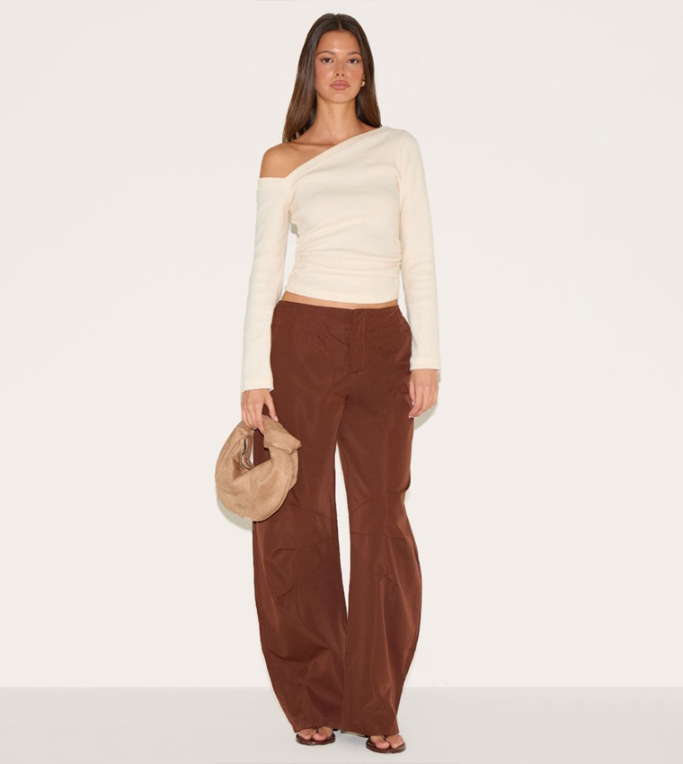 High Waist Cocoon Leg Trousers