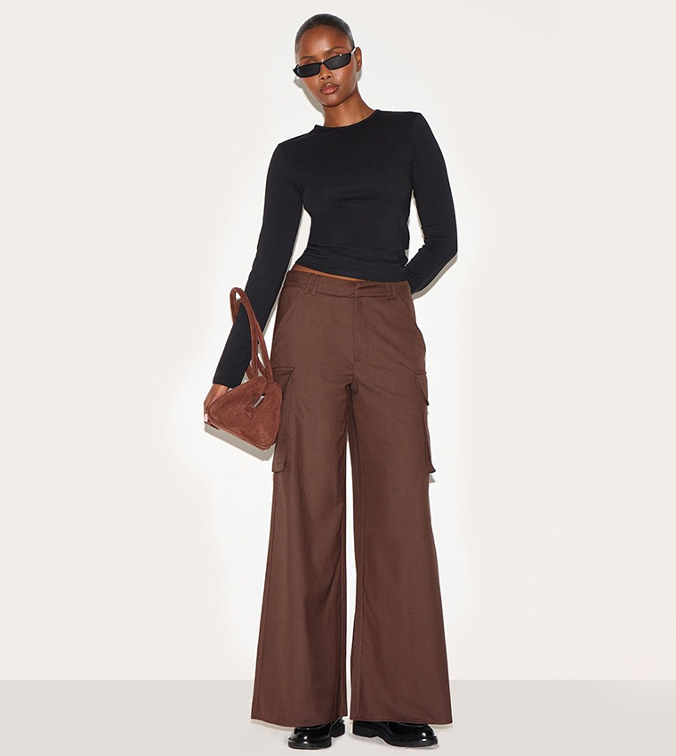 Deep Pocket Detail Straight Fit Trousers