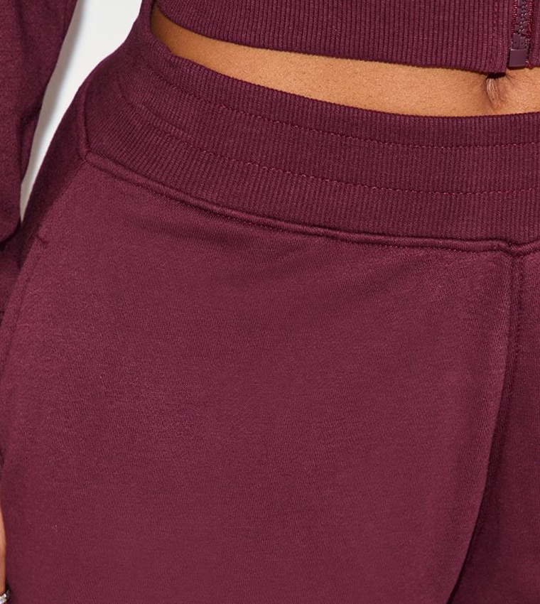 Curve Elastic Detail Wide Leg Sweatpants