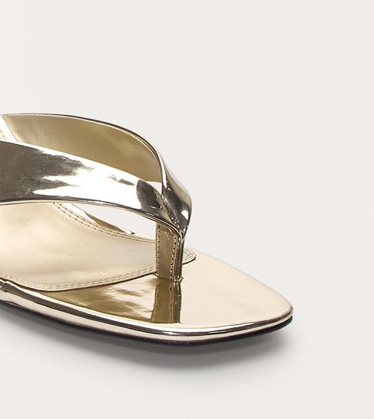 Square Toe Mid Block Heeled Sandals