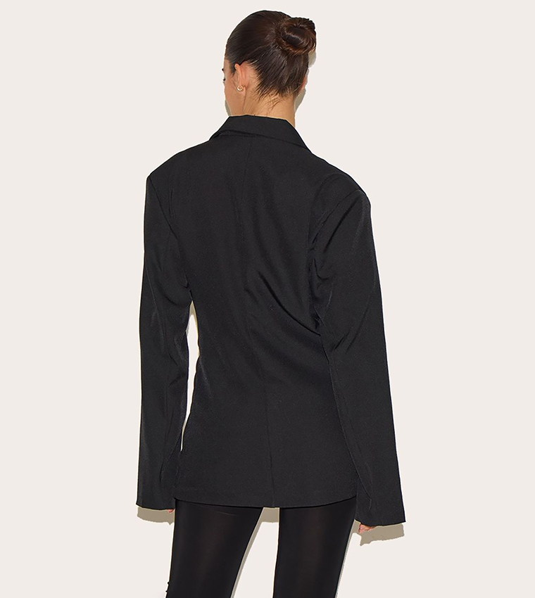 Tie Front Structured Blazer