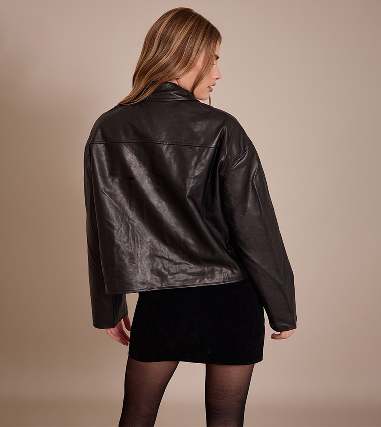 Zip-Through PU Jacket