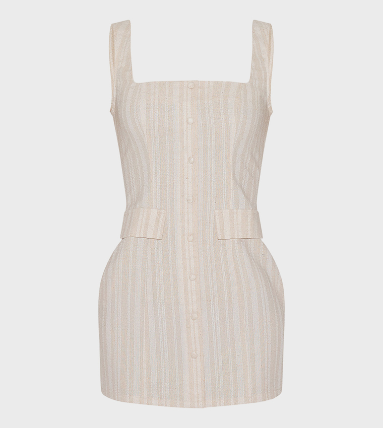 Striped Pocket Detail Dress