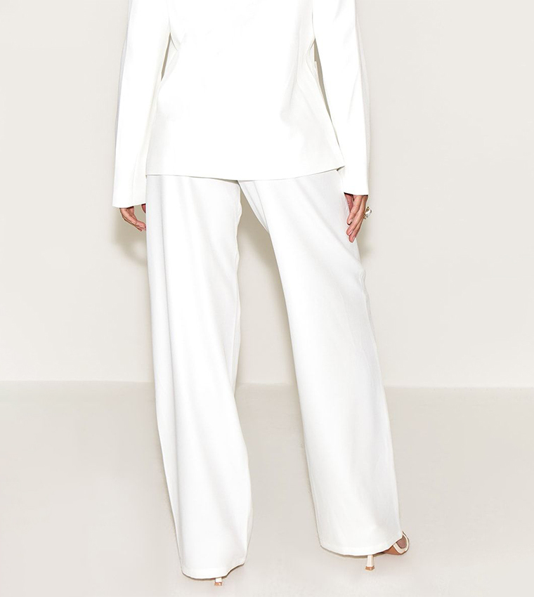 Solid Mid Rise Trousers