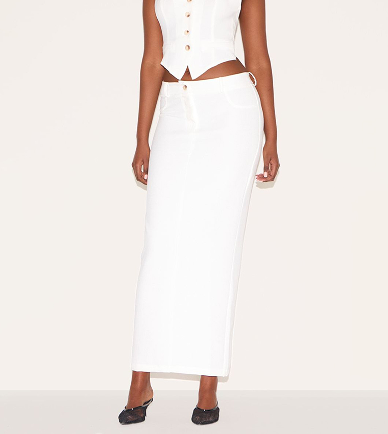 Tailored Woven Maxi Skirt