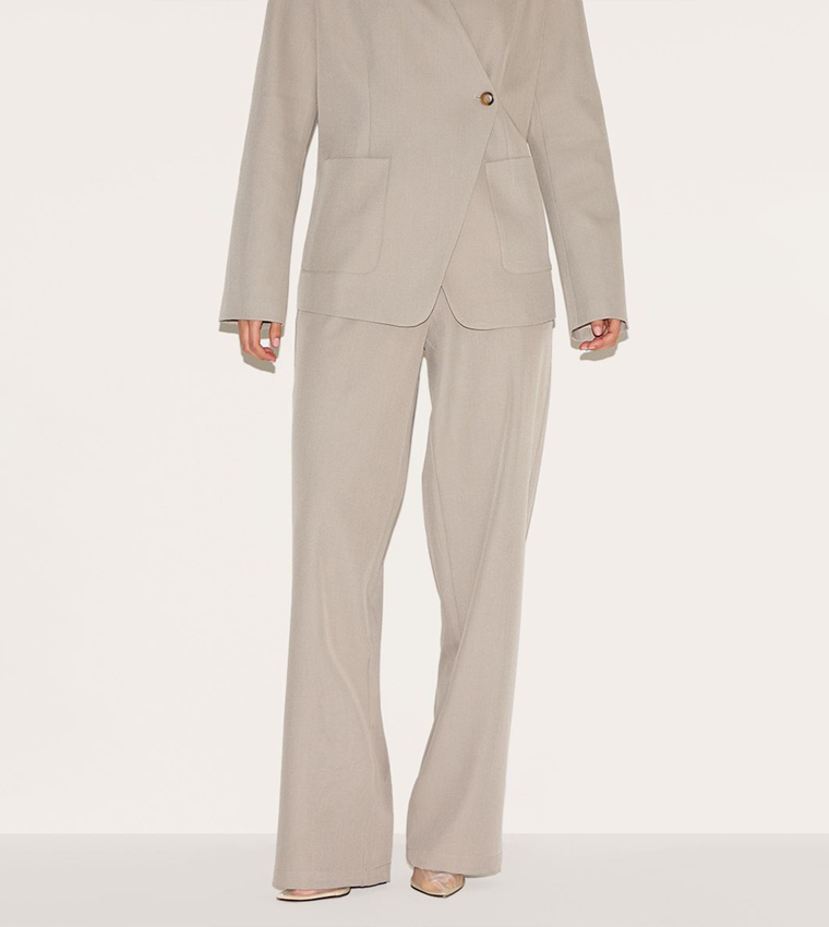 Solid Mid Rise Trousers