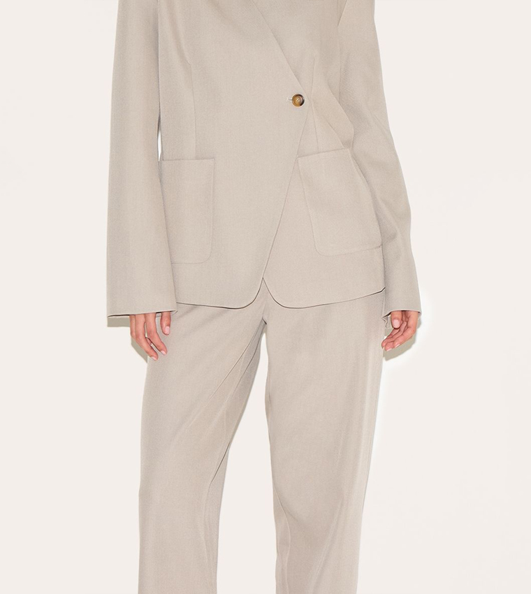 Solid Mid Rise Trousers