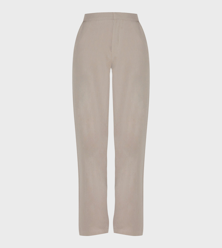 Solid Mid Rise Trousers