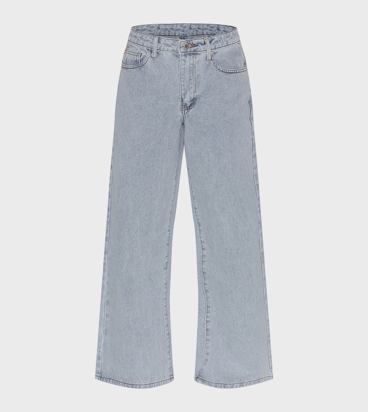 Petite Low Rise Wide Leg Jeans