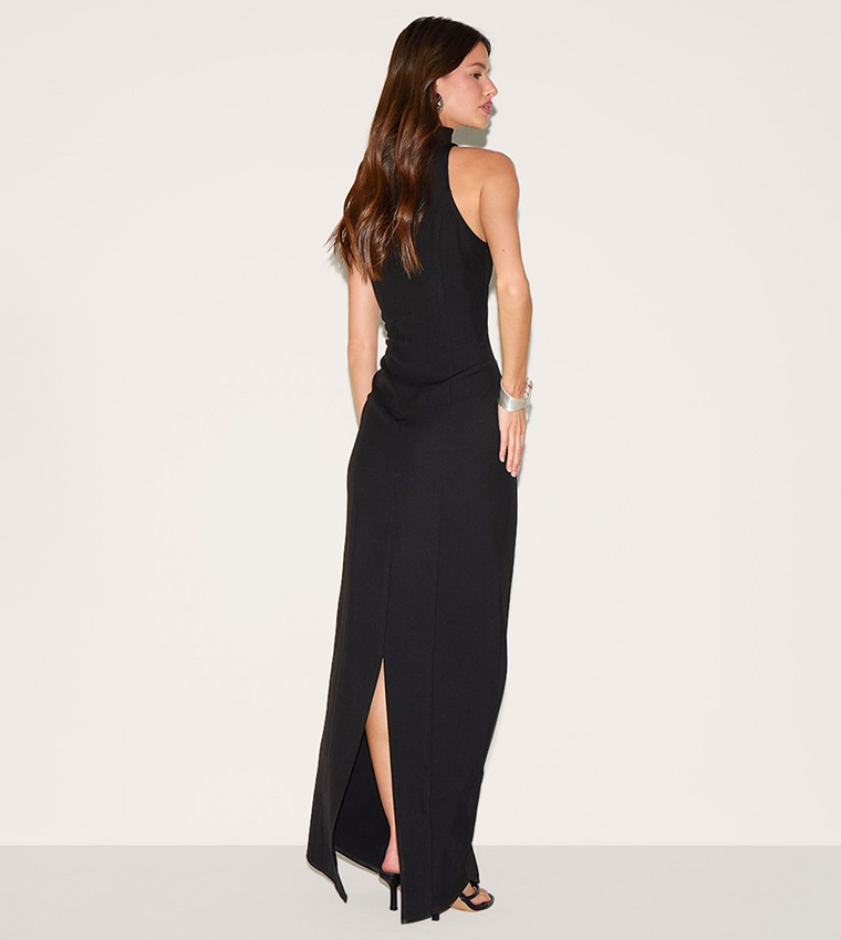 Woven Scoop Neck Maxi Dress