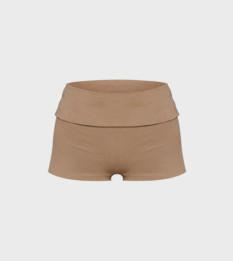 Soft Cotton Fold Waist Shorts