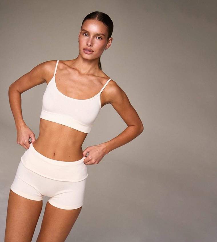Soft Cotton Fold Waist Shorts