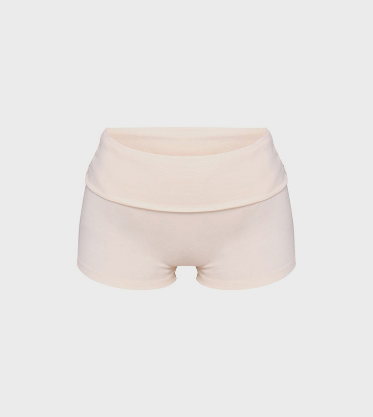 Soft Cotton Fold Waist Shorts