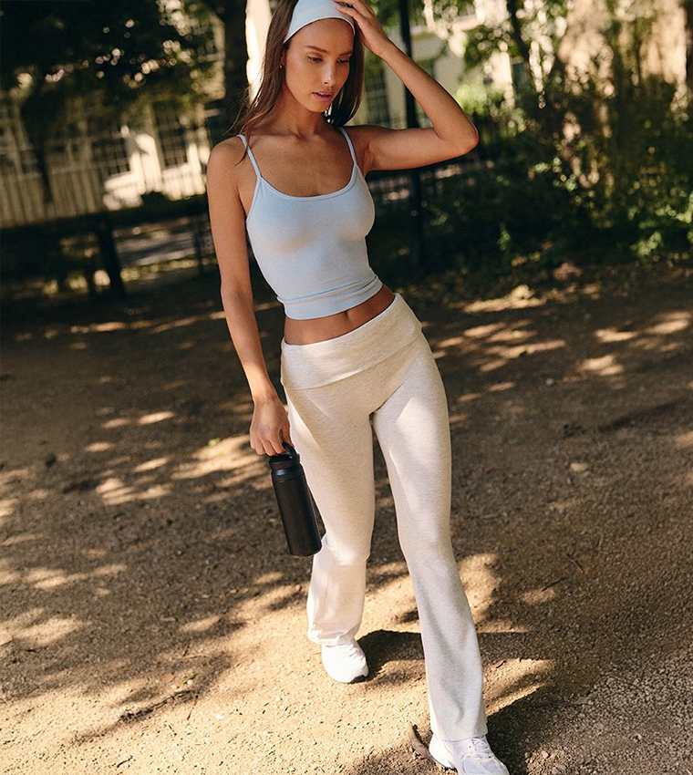 Melange Soft Cotton Yoga Pants