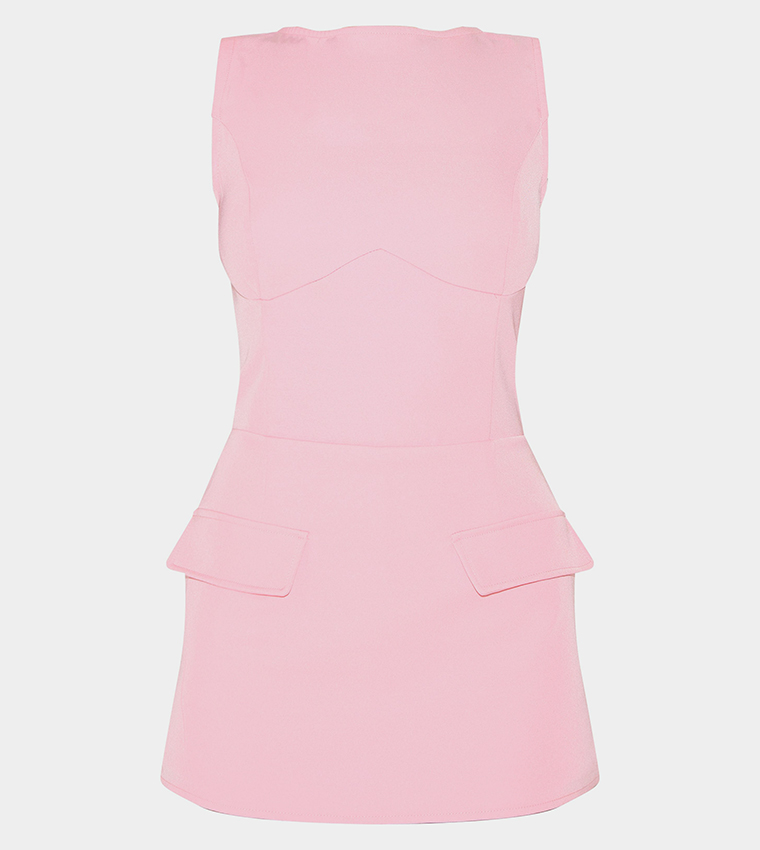 Woven Pocket Detail Sleeveless Skort Playsuit