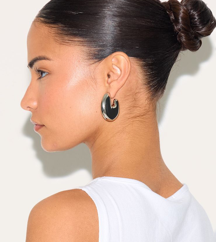 Oversize Chunky Hoop Statement Earrings