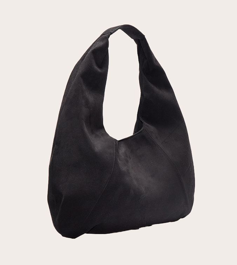 Faux Suede Hobo Bag