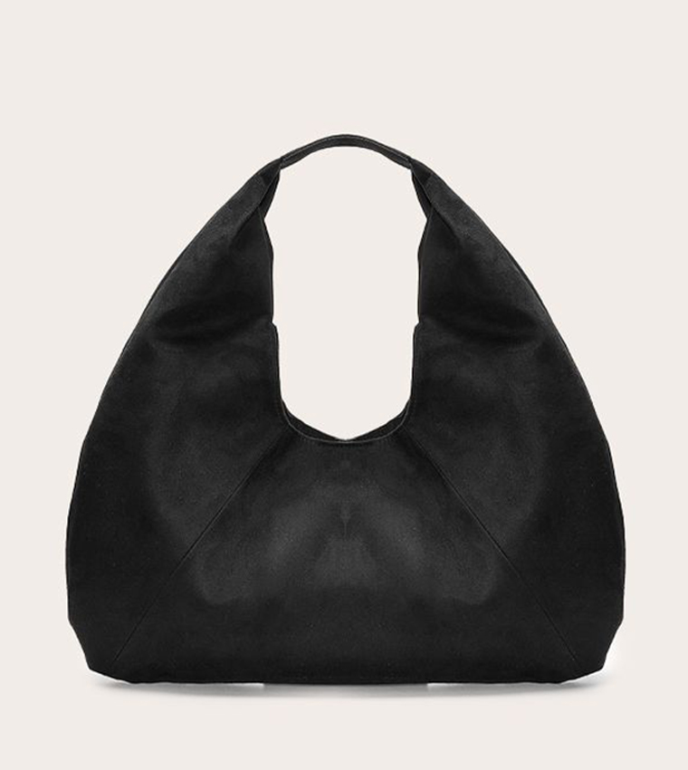 Faux Suede Hobo Bag